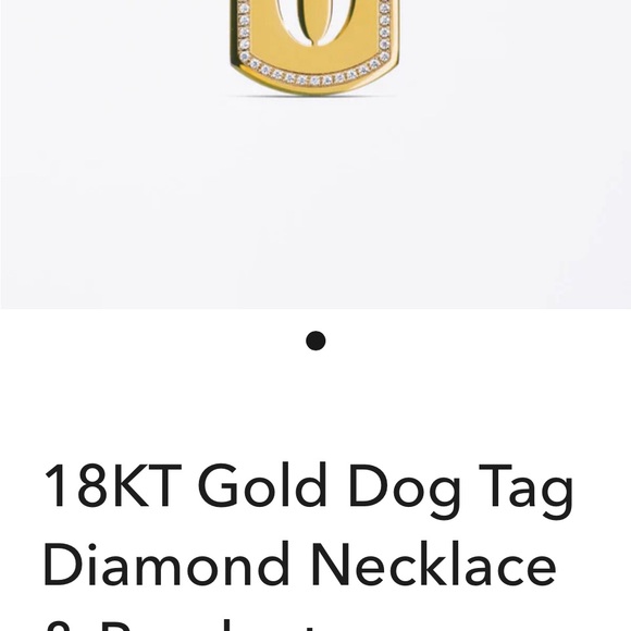 18KT Gold $ Silver $119 Hera Hero Dog Tag Diamond Necklace & Pendant - Picture 2 of 12